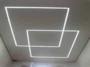 Натяжной потолок с световыми линиями 07,06,2019